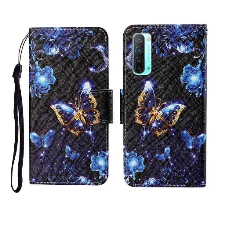 Custodia in pelle Flip orizzontale con motivo dipinto, For OPPO Reno3