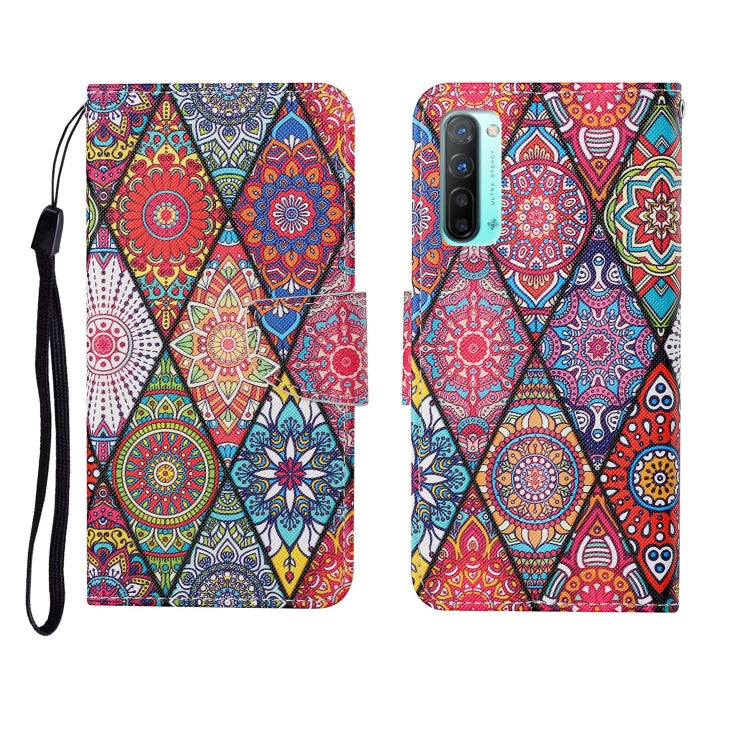 Custodia in pelle Flip orizzontale con motivo dipinto, For OPPO Reno3