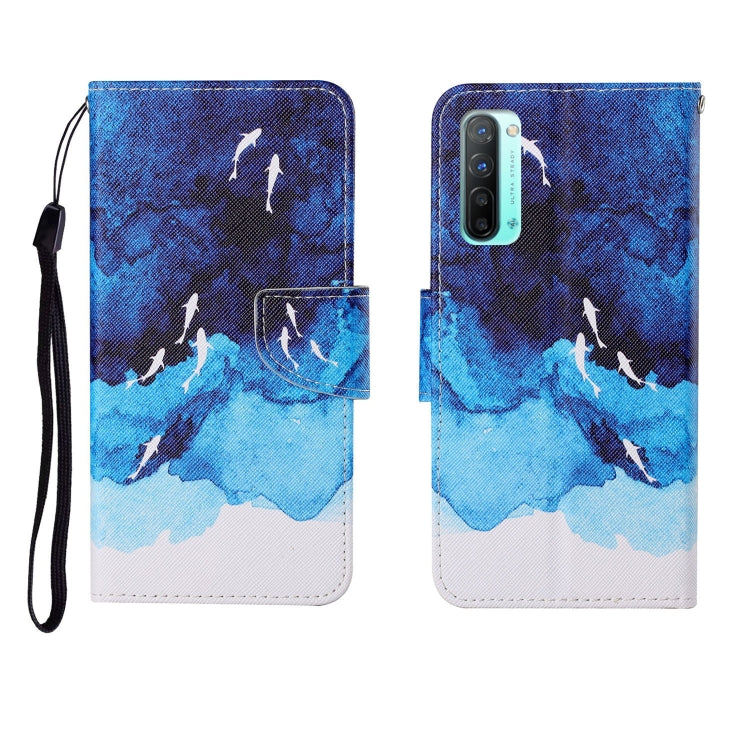 Custodia in pelle Flip orizzontale con motivo dipinto, For OPPO Reno3