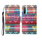 Custodia in pelle Flip orizzontale con motivo dipinto, For OPPO Reno3