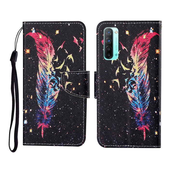 Custodia in pelle Flip orizzontale con motivo dipinto, For OPPO Reno3