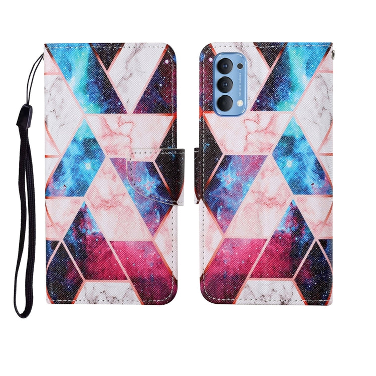 Custodia in pelle Flip orizzontale con motivo dipinto, For OPPO Reno4