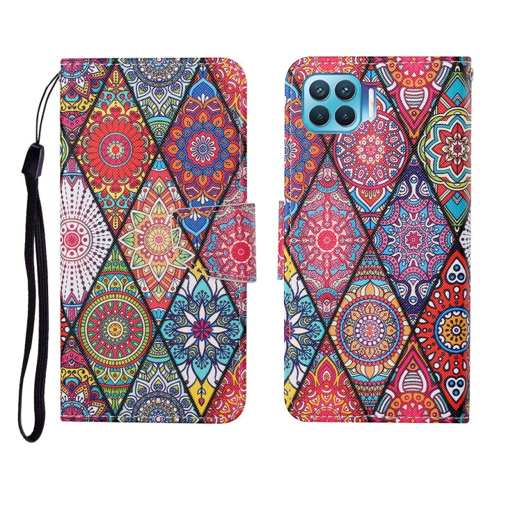 Custodia in pelle Flip orizzontale con motivo dipinto, For OPPO Reno4 Lite