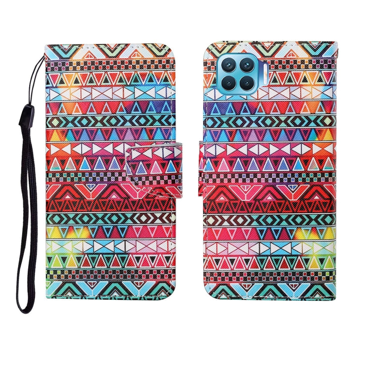 Custodia in pelle Flip orizzontale con motivo dipinto, For OPPO F17 Pro