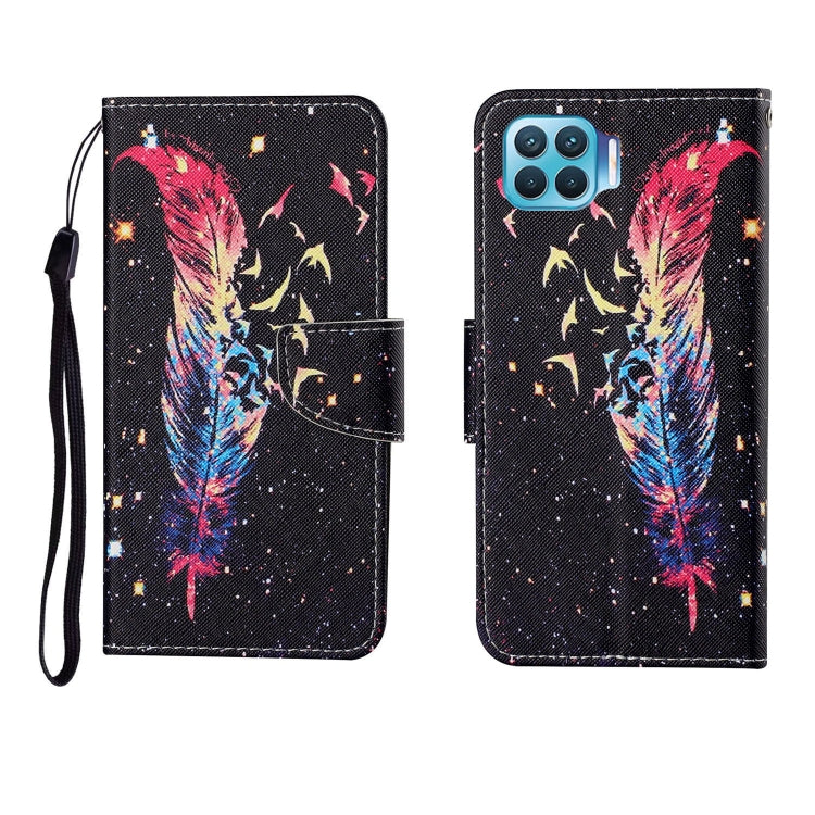 Custodia in pelle Flip orizzontale con motivo dipinto, For OPPO F17 Pro