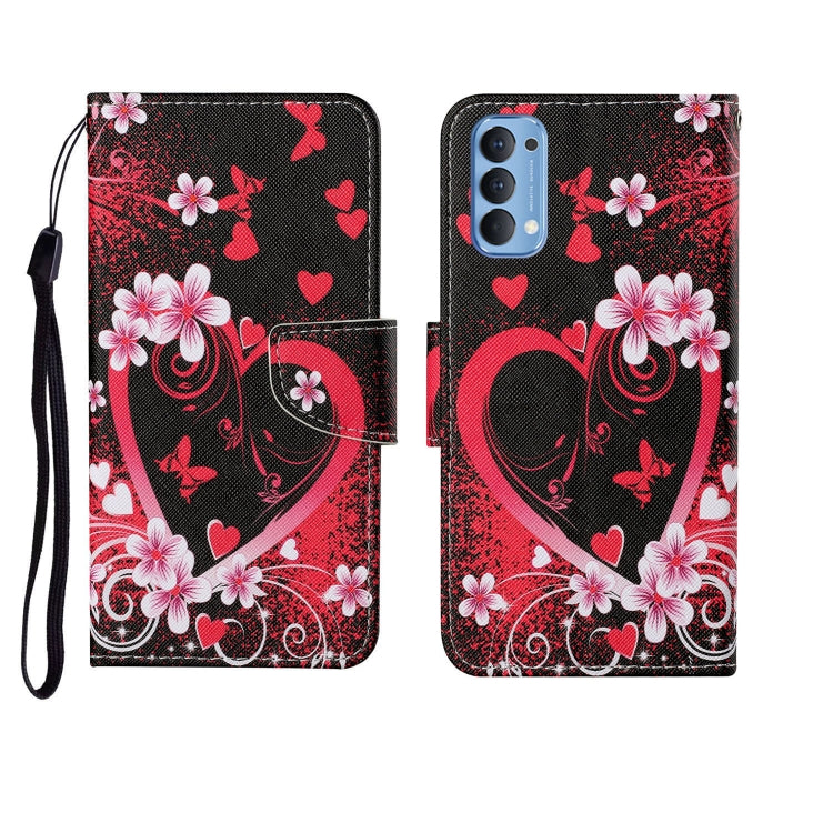 Custodia in pelle Flip orizzontale con motivo dipinto, For OPPO Reno4 Pro