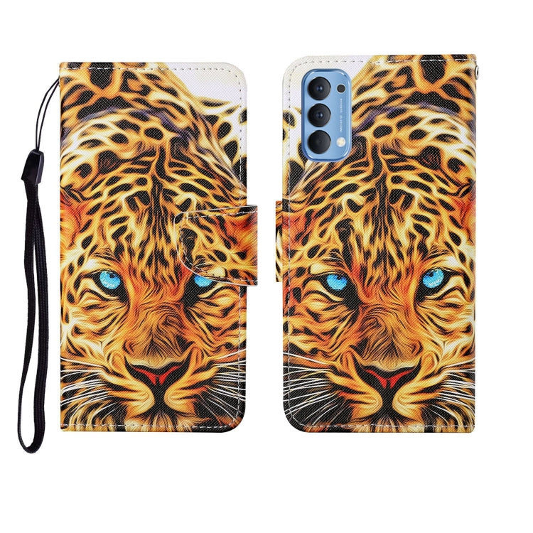 Custodia in pelle Flip orizzontale con motivo dipinto, For OPPO Reno4 Pro