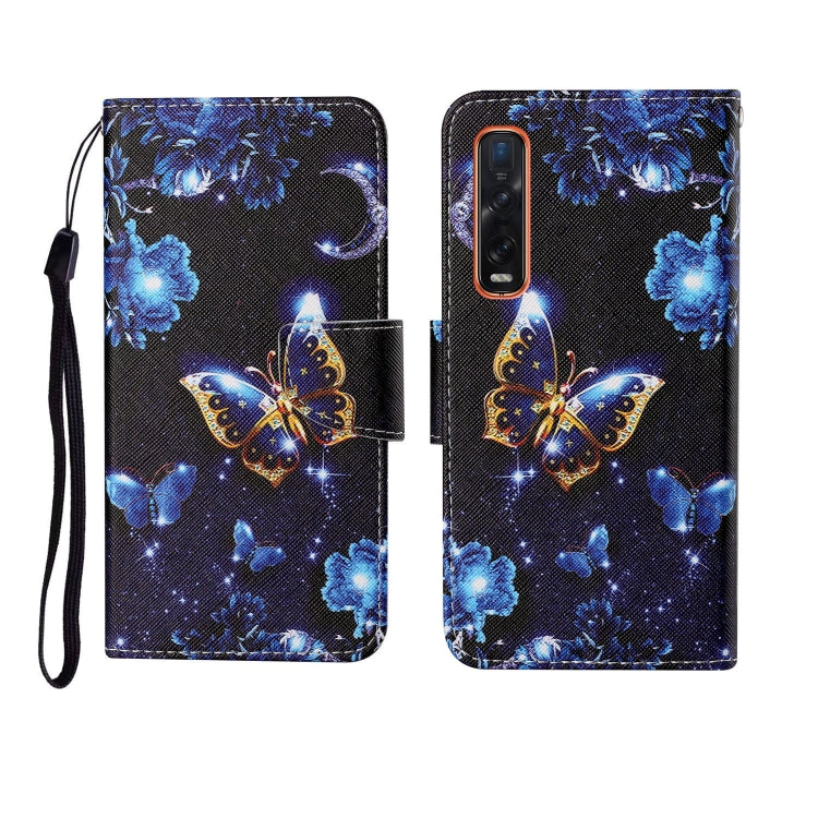 Custodia in pelle Flip orizzontale con motivo dipinto, For OPPO Find X2 Pro