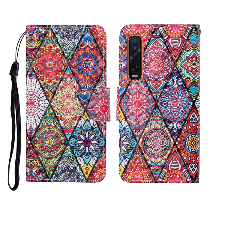 Custodia in pelle Flip orizzontale con motivo dipinto, For OPPO Find X2 Pro