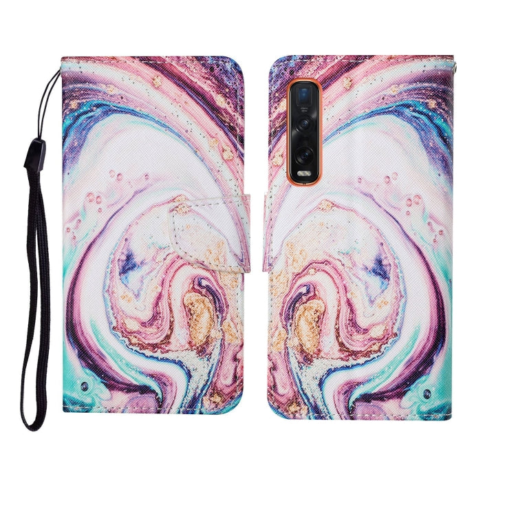 Custodia in pelle Flip orizzontale con motivo dipinto, For OPPO Find X2 Pro