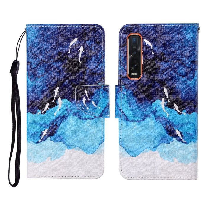 Custodia in pelle Flip orizzontale con motivo dipinto, For OPPO Find X2 Pro