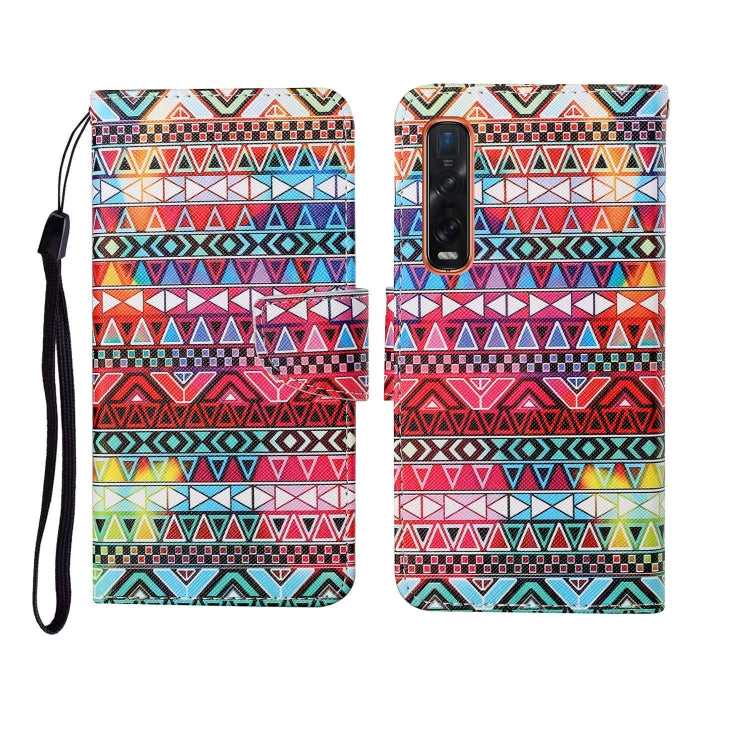 Custodia in pelle Flip orizzontale con motivo dipinto, For OPPO Find X2 Pro