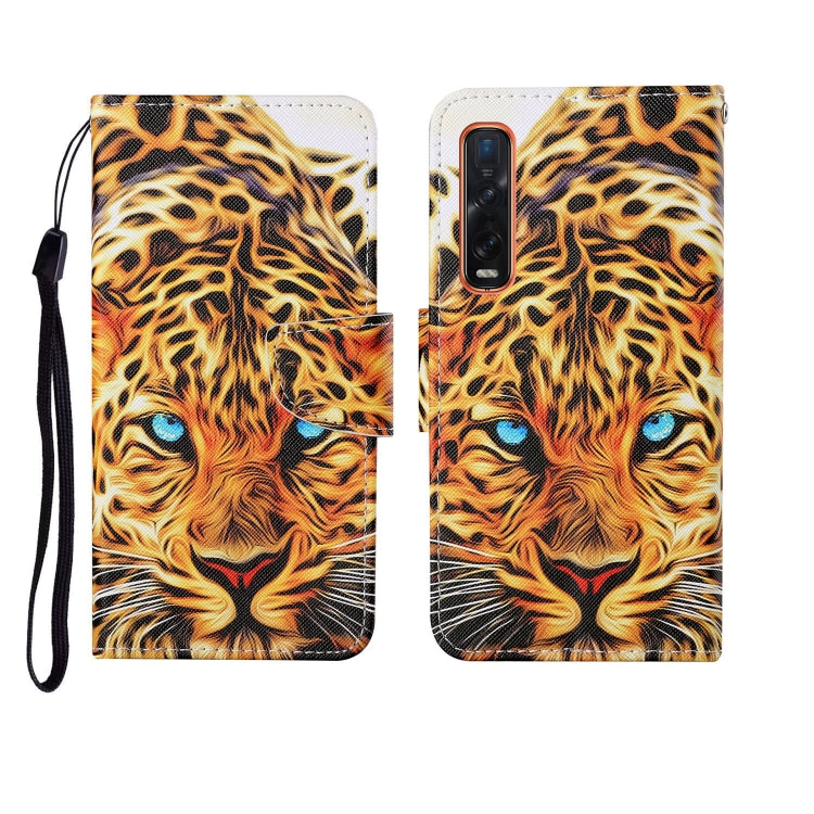 Custodia in pelle Flip orizzontale con motivo dipinto, For OPPO Find X2 Pro