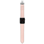 Cinturini di ricambio per fibbia in vera pelle + farfalla argento per Apple Watch Series 6 e SE e 5 e 4 40 mm / 3 e 2 e 1 38 mm, Silver Buckle For Apple Watch Series 7 41mm / 6 & SE & 5 & 4 40mm / 3 & 2 & 1 38mm