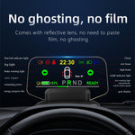T1 5.1 pollici HUD Head-up Display Allarme di velocità eccessiva/Visualizzazione percentuale batteria rimanente per Tesla Model 3 / Y, T1  HUD