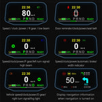 T1 5.1 pollici HUD Head-up Display Allarme di velocità eccessiva/Visualizzazione percentuale batteria rimanente per Tesla Model 3 / Y, T1  HUD