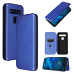 Struttura in fibra di carbonio Flip orizzontale magnetico Custodia in pelle TPU + PC + PU con slot per schede, For TCL 10 5G UW(US Version), For Sony Xperia 10 III, For UMIDIGI A9