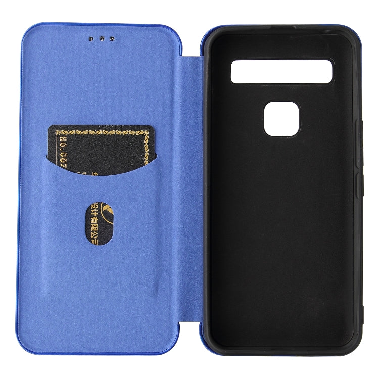 Struttura in fibra di carbonio Flip orizzontale magnetico Custodia in pelle TPU + PC + PU con slot per schede, For TCL 10 5G UW(US Version), For Sony Xperia 10 III, For UMIDIGI A9