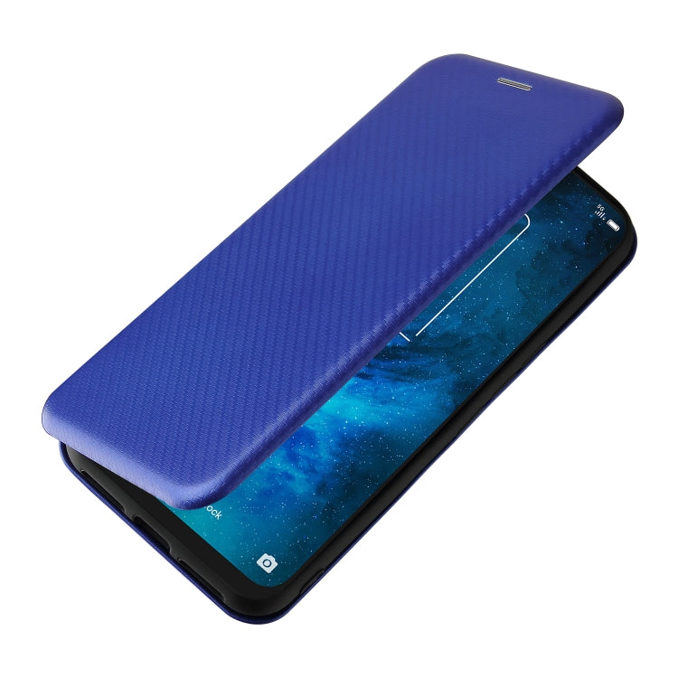 Struttura in fibra di carbonio Flip orizzontale magnetico Custodia in pelle TPU + PC + PU con slot per schede, For TCL 10 5G UW(US Version), For Sony Xperia 10 III, For UMIDIGI A9