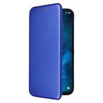 Struttura in fibra di carbonio Flip orizzontale magnetico Custodia in pelle TPU + PC + PU con slot per schede, For TCL 10 5G UW(US Version), For Sony Xperia 10 III, For UMIDIGI A9