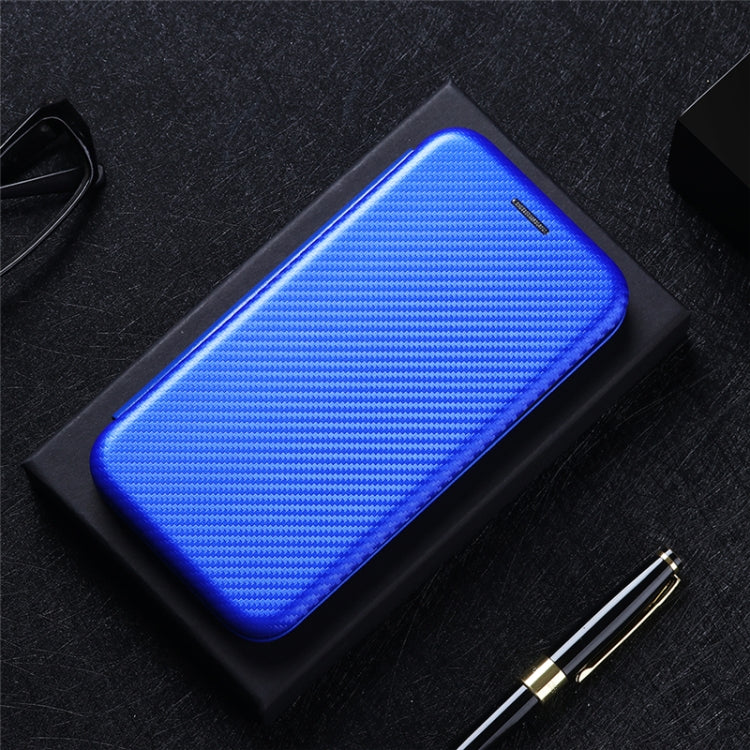 Struttura in fibra di carbonio Flip orizzontale magnetico Custodia in pelle TPU + PC + PU con slot per schede, For TCL 10 5G UW(US Version), For Sony Xperia 10 III, For UMIDIGI A9
