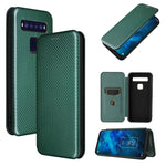Struttura in fibra di carbonio Flip orizzontale magnetico Custodia in pelle TPU + PC + PU con slot per schede, For TCL 10 5G UW(US Version), For Sony Xperia 10 III, For UMIDIGI A9