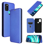 Struttura in fibra di carbonio Flip orizzontale magnetico Custodia in pelle TPU + PC + PU con slot per schede, For TCL 10 5G UW(US Version), For Sony Xperia 10 III, For UMIDIGI A9