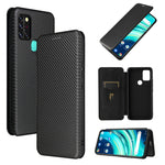 Struttura in fibra di carbonio Flip orizzontale magnetico Custodia in pelle TPU + PC + PU con slot per schede, For TCL 10 5G UW(US Version), For Sony Xperia 10 III, For UMIDIGI A9