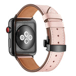 Cinturini di ricambio per fibbia nera in vera pelle + farfalla per Apple Watch Series 6 e SE e 5 e 4 40 mm / 3 e 2 e 1 38 mm, Black Buckle For Apple Watch Series 8&7 41mm / SE 2&6&SE&5&4 40mm / 3&2&1 38mm                                                ...