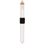 Cinturino in vera pelle con fibbia oro rosa per Apple Watch