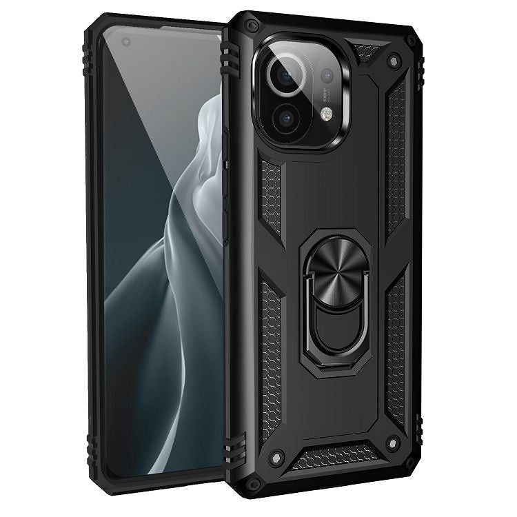 Custodia protettiva antiurto in TPU + PC con supporto girevole a 360 gradi, For Xiaomi Mi 11, For Xiaomi Redmi Note 9