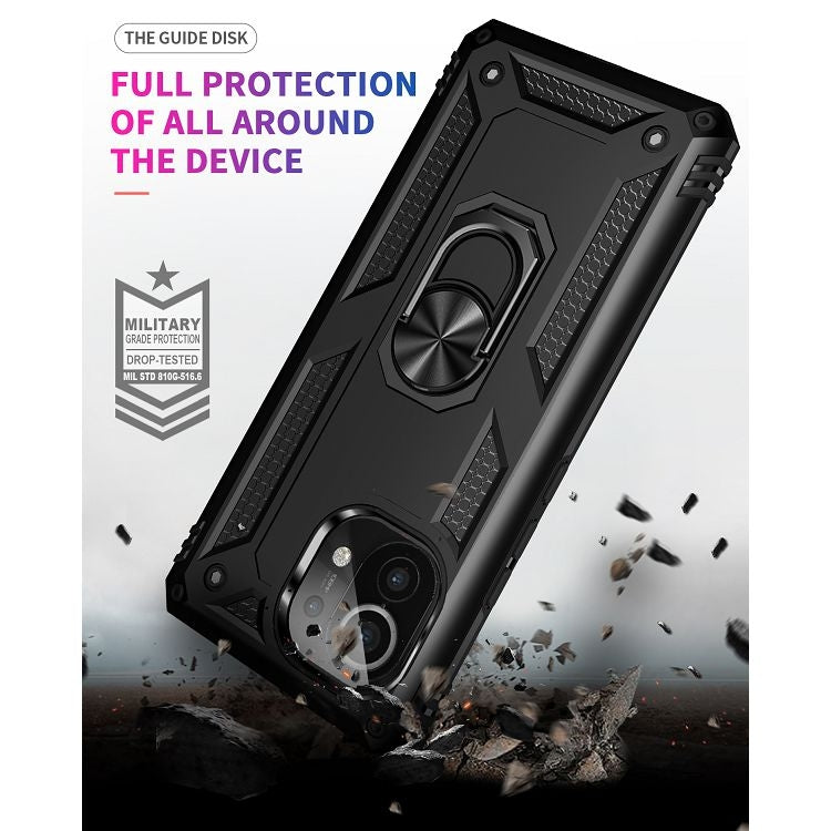 Custodia protettiva antiurto in TPU + PC con supporto girevole a 360 gradi, For Xiaomi Mi 11, For Xiaomi Redmi Note 9