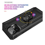 Custodia protettiva antiurto in TPU + PC con supporto girevole a 360 gradi, For Xiaomi Mi 11, For Xiaomi Redmi Note 9
