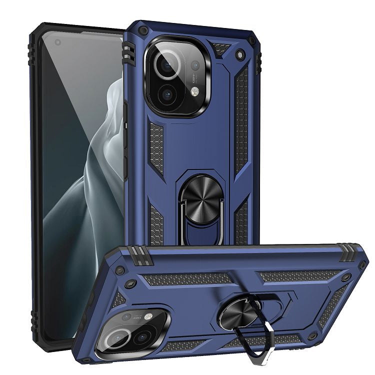Custodia protettiva antiurto in TPU + PC con supporto girevole a 360 gradi, For Xiaomi Mi 11, For Xiaomi Redmi Note 9