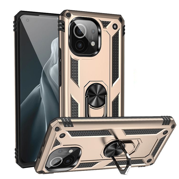 Custodia protettiva antiurto in TPU + PC con supporto girevole a 360 gradi, For Xiaomi Mi 11, For Xiaomi Redmi Note 9