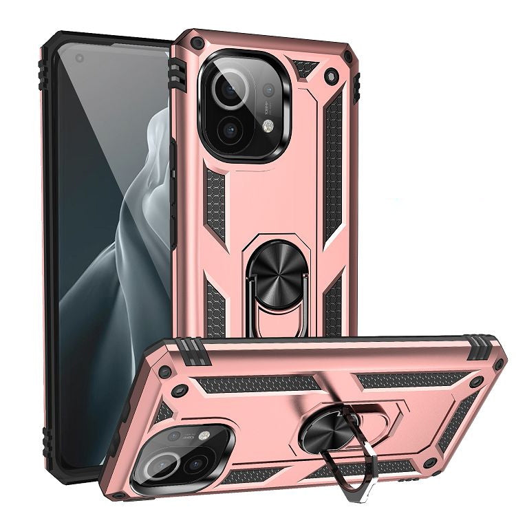 Custodia protettiva antiurto in TPU + PC con supporto girevole a 360 gradi, For Xiaomi Mi 11, For Xiaomi Redmi Note 9