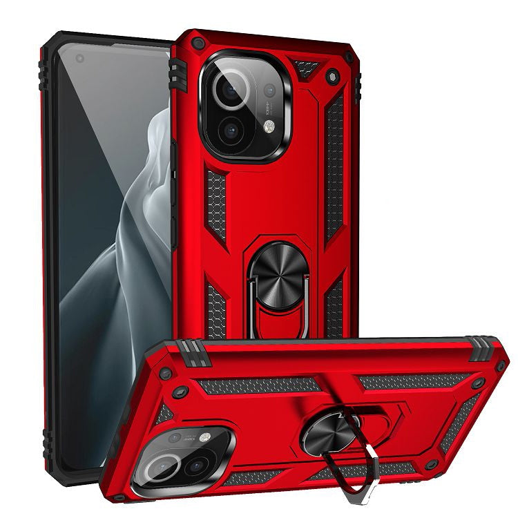 Custodia protettiva antiurto in TPU + PC con supporto girevole a 360 gradi, For Xiaomi Mi 11, For Xiaomi Redmi Note 9