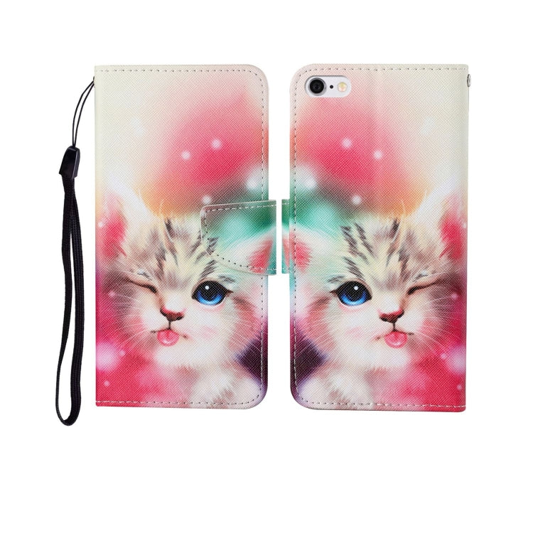 Custodia in pelle Flip orizzontale con motivo dipinto, For iPhone 6