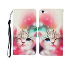 Custodia portafoglio in TPU con motivo dipinto per iPhone 6