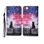 Custodia portafoglio in TPU con motivo dipinto per iPhone 6