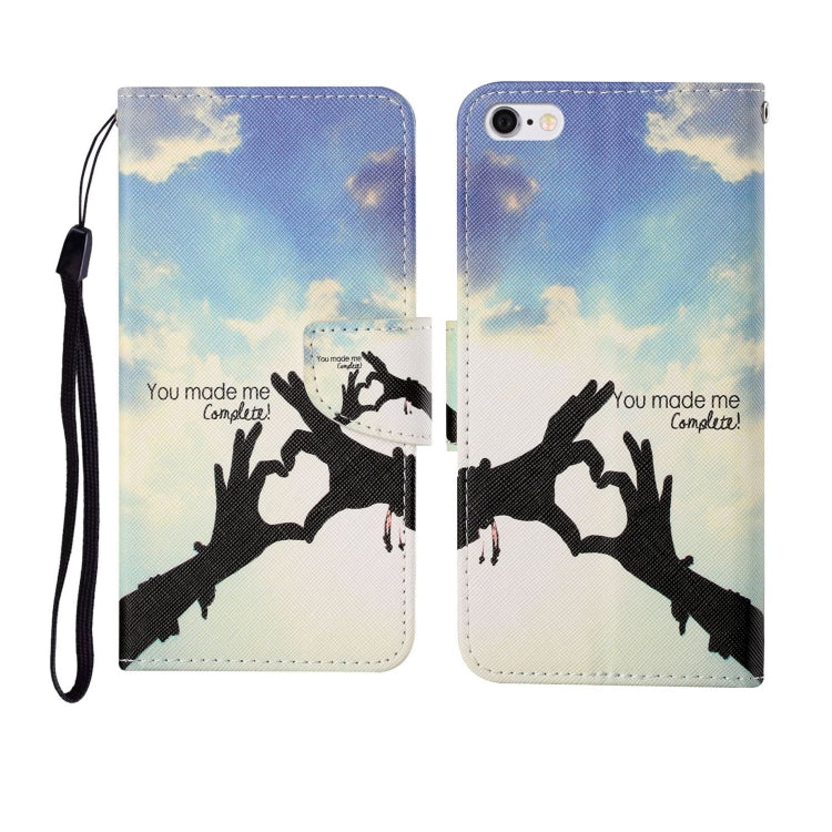 Custodia portafoglio in TPU con motivo dipinto per iPhone 6
