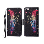 Custodia portafoglio in TPU con motivo dipinto per iPhone 6
