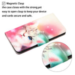 Custodia portafoglio in pelle con motivo dipinto per iPhone 7 Plu