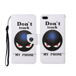 Custodia portafoglio in pelle con motivo dipinto per iPhone 7 Plu