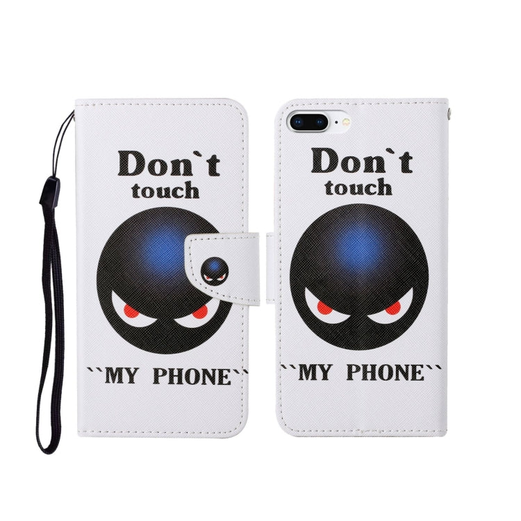 Custodia portafoglio in pelle con motivo dipinto per iPhone 7 Plu
