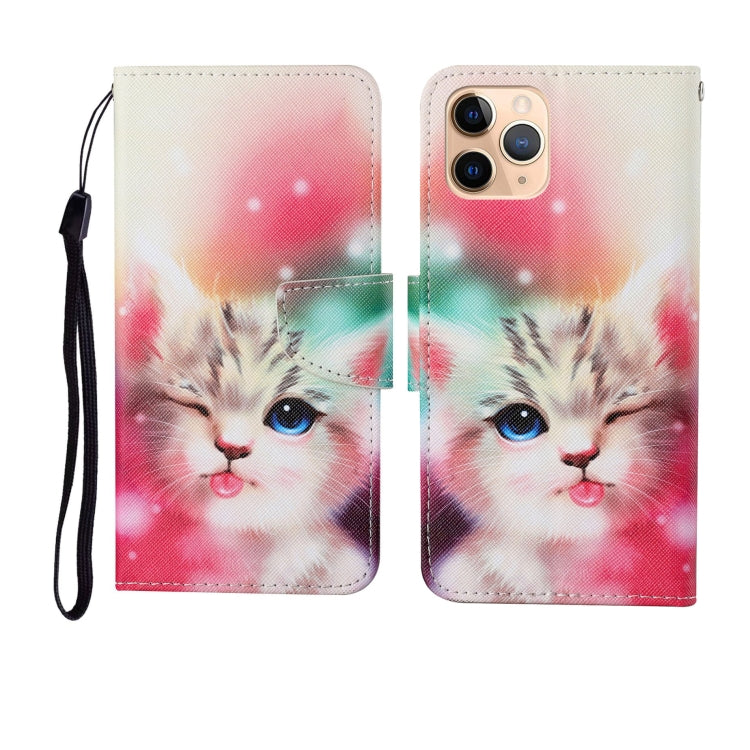 Custodia in pelle Flip orizzontale con motivo dipinto, For iPhone 11 Pro