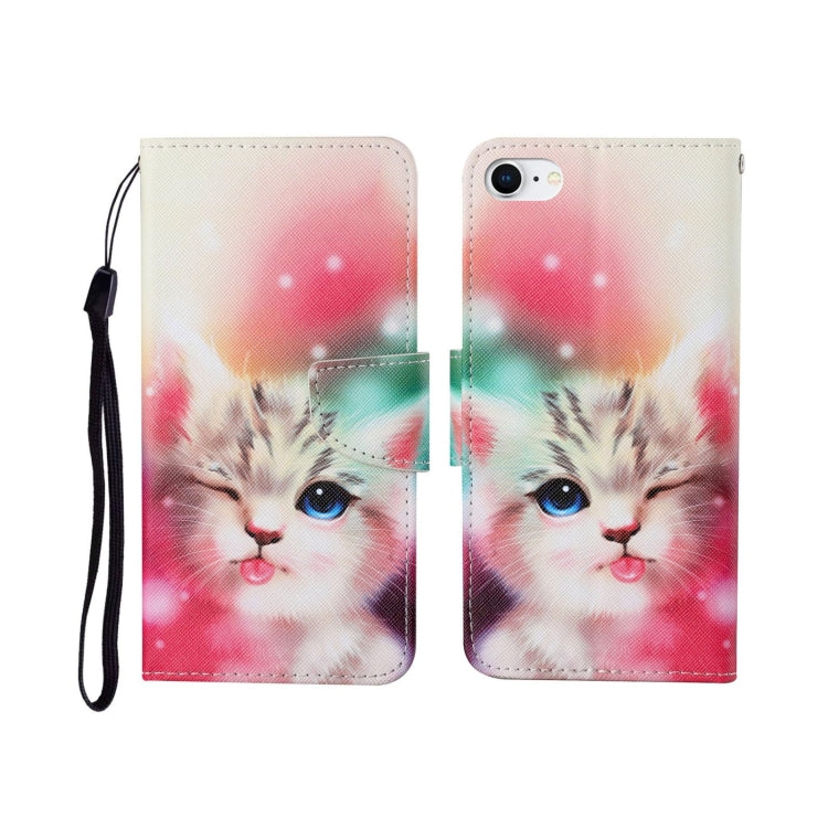 Custodia in pelle Flip orizzontale con motivo dipinto, For iPhone SE (2020)/ 7 /8