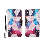 Custodia portafoglio in TPU con motivo dipinto per iPhone X