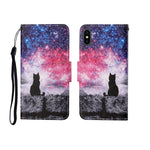 Custodia portafoglio in TPU con motivo dipinto per iPhone X