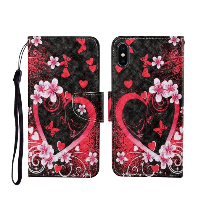 Custodia portafoglio in TPU con motivo dipinto per iPhone X